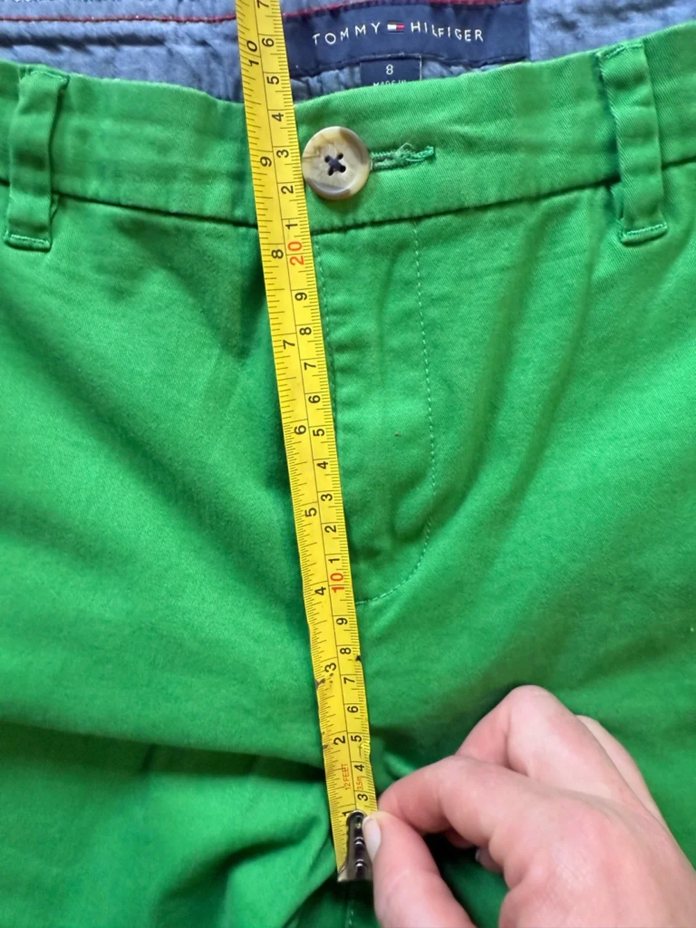 Tommy Hilfiger Green Cropped Chino Pants Women’s Size 8 - Picture 6 of 8